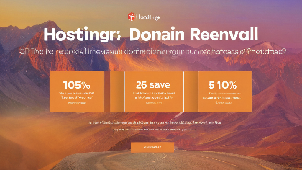 Hostinger Domain Renewal Coupon Code Save on Your Next Purchase 1741526420